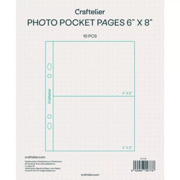 Pochettes d'album 2 anneaux 2 divisions (nouveau modèle) Craftelier 6"x8"