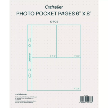 Pochettes d'album 2 anneaux 3 divisions (nouveau modèle) Craftelier 6"x8"