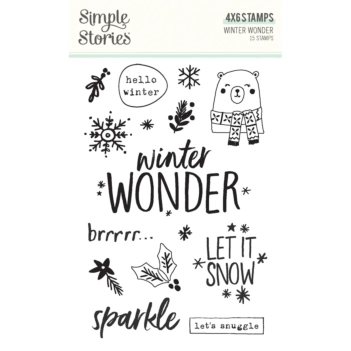 Spaanplaatstickers Winter Wonder Simple Stories