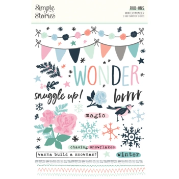 Rub-ons Winter Wonder Simple Stories 15x20cm
