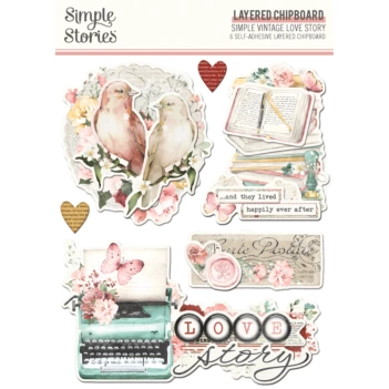 Die-Cuts Ephemera SV Love Story Simple Stories