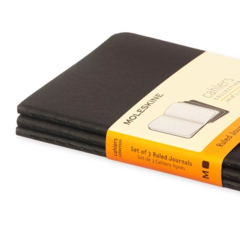 Set 3 Libretas negro cuadrícula Cahier Moleskine 