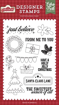 Clear Stamps Geloof gewoon dat Santa Claus Lane Echo Park