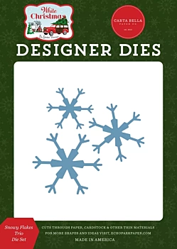 SUPER AANBIEDING **30%** Snowy Flakes Trio White Christmas Carta Bella Die