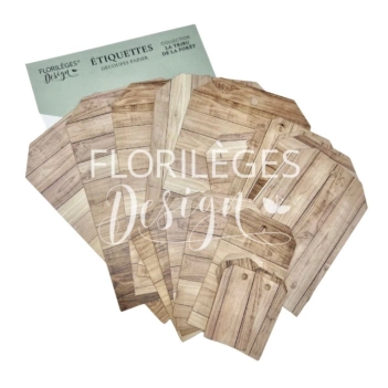 Etiquetas impresas de madera Mon Noël Magique Florilèges Design