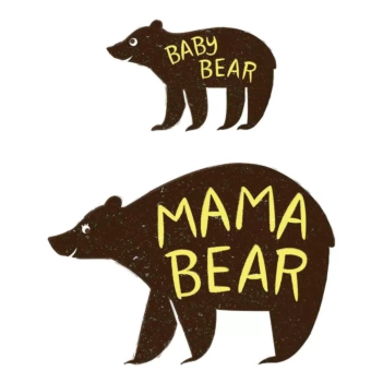 Iron On Mama Bear Cricut Maker/Esplora i disegni a trasferimento termico 21x30 cm