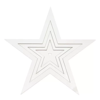 Halbach Set 4 White Wooden Stars