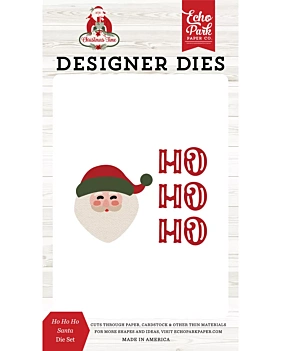 Santa's Head Ho Kersttijd Echo Park Die Cuts