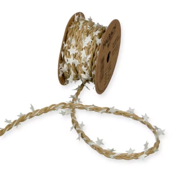 Braided Cord Tendril Brown and Cream Halbach Stars