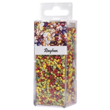 Cuentas de Vidrio + Alambre Colores Rayher 90g