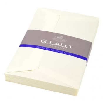 Lot de 25 enveloppes à rabat droit Verge G. Lalo Ivoire Clairefontaine 16,2x11,4 cm