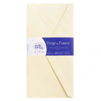 Set 25 sobres Verge G. Lalo Blanco Clairefontaine 11x22cm