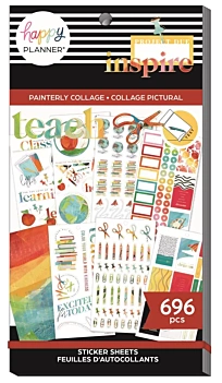 The Happy Planner Classic Sticker Value Pack Painterly Collage