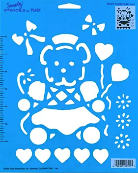 Stencil Bear Luv 25,5x21,5cm