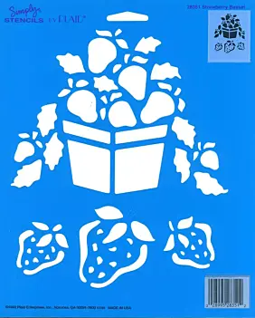 Stencil Strawberry basket 25,5x21,5 cm