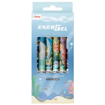 Set van 6 EnerGel-balpennen, Pentel Maritime Edition, 0,5 mm
