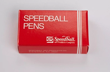 Set van 6 platte penpunten uit de Speedball A-serie