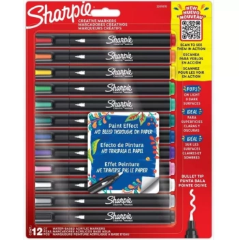 Set 5 Rotuladores acrílicos punta pincel Creative Sharpie