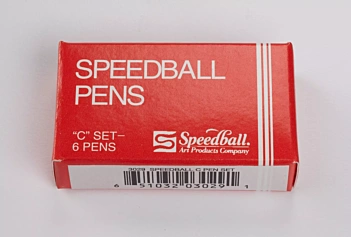 Set di 6 pennini piatti Speedball serie C
