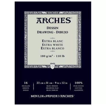 Álbum de Dibujo Extra Blanco 180g/m² Arches 23x31cm