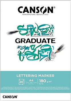 Canson Lettering Paper Block voor Marker 180g / m²