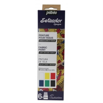 Pebeo Starter Set Setacolor 6 Silk Paints 20ml