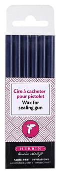 Set of 6 Dark Blue Herbin sealing wax sticks