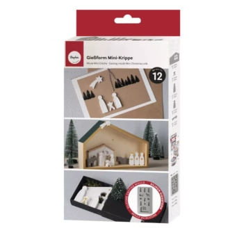 Rayher Silikonform Mini Weihnachtskrippe 