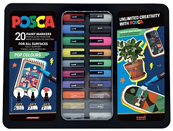 Posca Metalletui 20 Pop Colors Markern