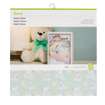 SUPER OFERTA **40%** Set 10 Papeles Deluxe Unicorn Dreams Cricut 30x30cm