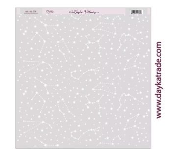 Dayka Pergamentpapierbogen - Sterne und Konstellationen 30x30cm VEL-008