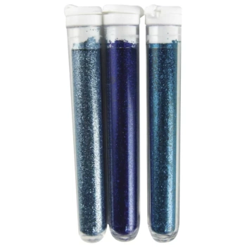 Fine Glitter: Navy Blue, Teal and Medium Blue