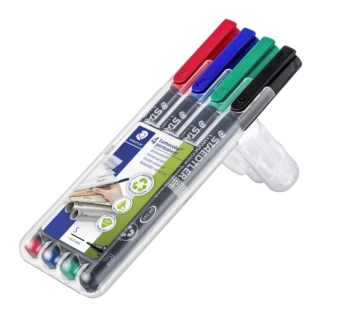 Set 4 rotuladores permanentes Lumocolor S Staedtler