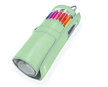 Rollkoffer mit 20 Staedtler Triplus Fineliner-Markern