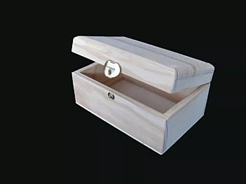 Caja boleada de madera