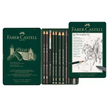 Metallbox 11-teilig Pitt Graphit Set Faber Castell