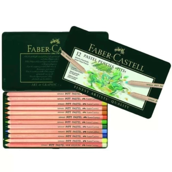 Metallbox 12 Stück Pastellstifte Pitt Faber Castell