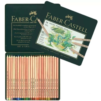 Metallbox 24 Stück Pastellstifte Pitt Faber Castell