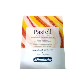 Conjunto de 6 pastéis médios Soft Juicy Yellows &amp; Glowing Reds da Schmincke