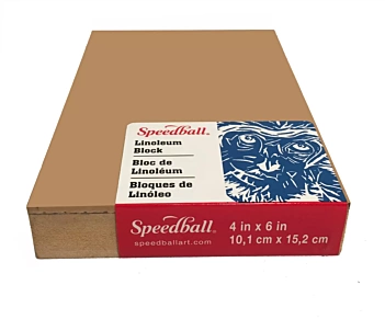 Smoky Tan Speedball Linoleumblock 10x15cm