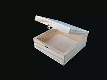 Quadratische Holzkiste klein