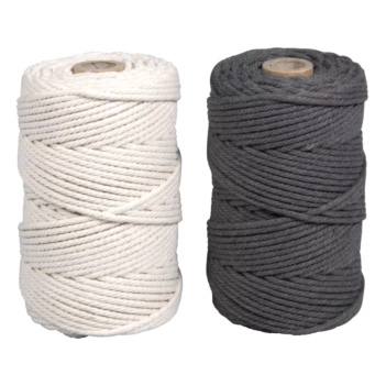 Rayher Macramé Draden Leigrijs 2mm