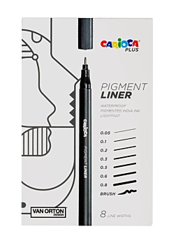 Set de 8 rotuladores pigment liner Carioca Plus