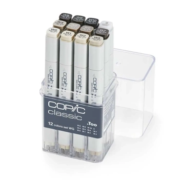 Copic Classic Set mit 12 Markern Warm Gray