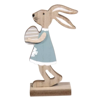 Rayher houten konijnenfiguur met paasei