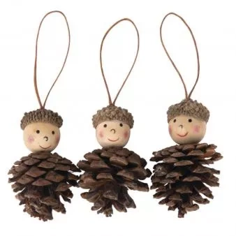 Set van 3 Ananaskabouters om Rayher op te hangen