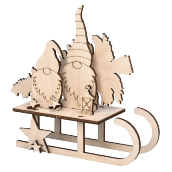 Rayher Houten 3D-Kit Slee met Kabouters