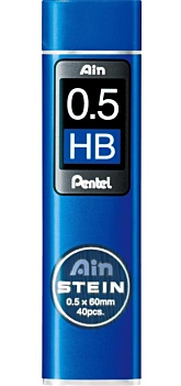 40er-Pack HB-Minen „AinStein“ von Pentel, 0,5 mm