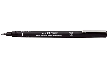Pennarello calibrato Pin smussato Nero Uni-Ball 1mm