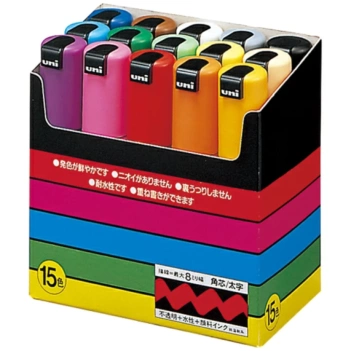 Set mit 15 Markierstiften PC8K Uni Posca